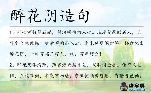 醉花陰造句