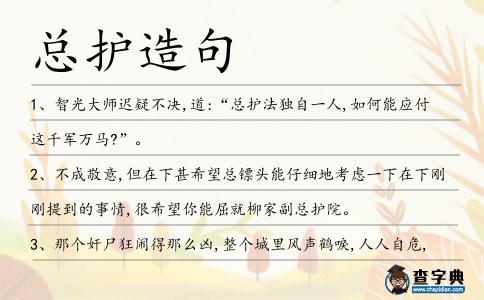 總護造句
