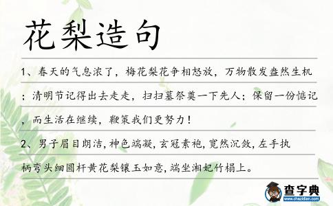 花梨造句