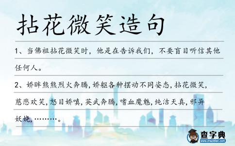 拈花微笑造句