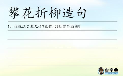 攀花折柳造句