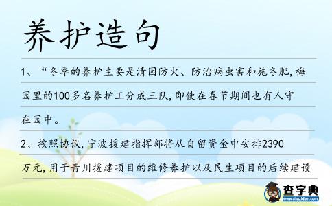 養護造句