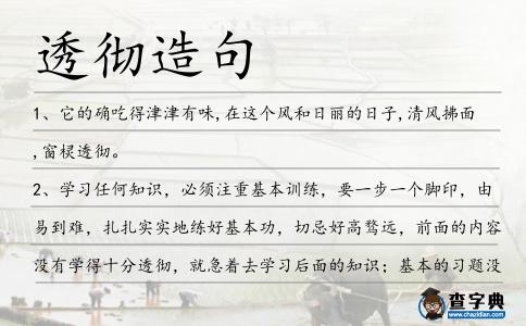 透徹造句