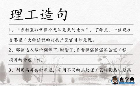 理工造句