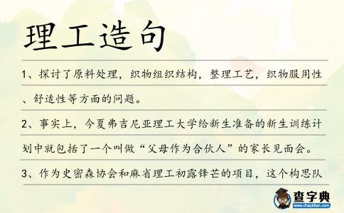 理工造句