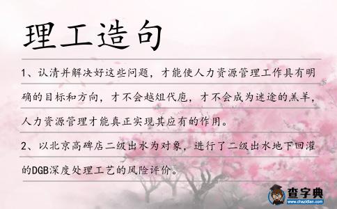 理工造句