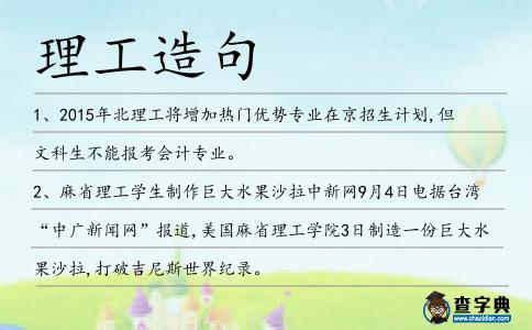 理工造句