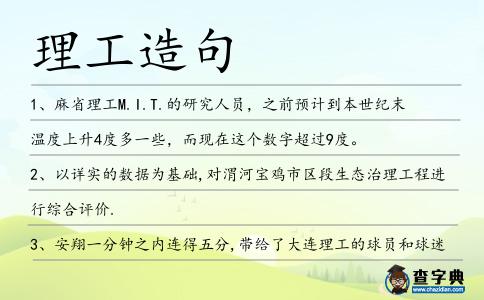 理工造句