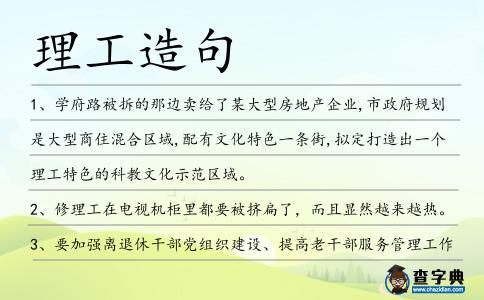 理工造句