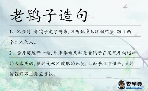 老鴇子造句