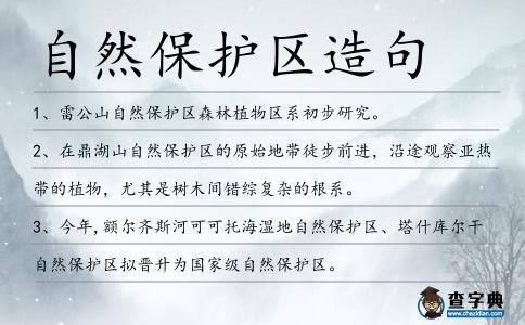 自然保護區造句
