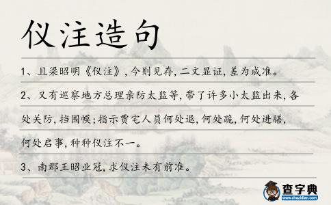 儀注造句