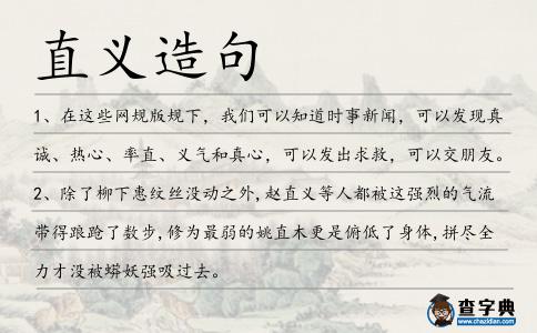直義造句