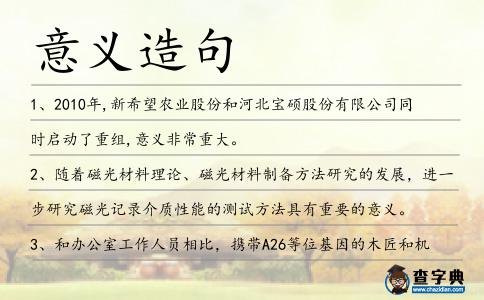 意義造句
