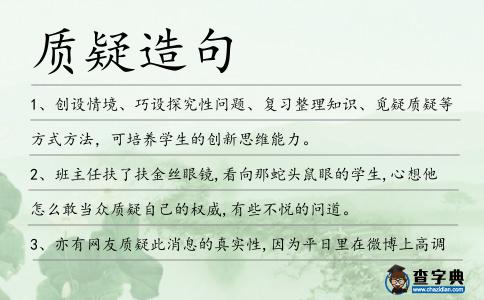 質(zhì)疑造句