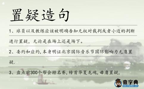 置疑造句