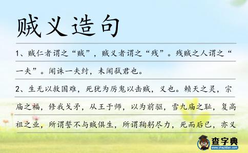 賊義造句