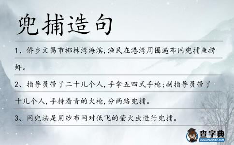 兜捕造句