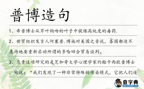 普博造句