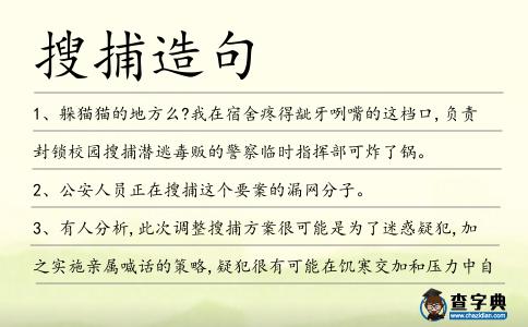 搜捕造句