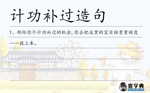 計功補過造句