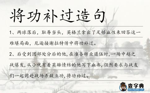 將功補過造句