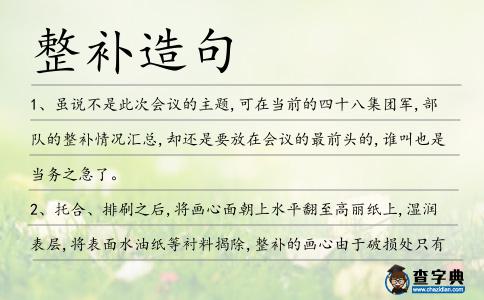 整補造句