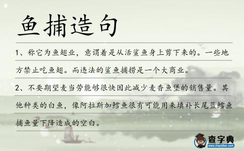 魚捕造句