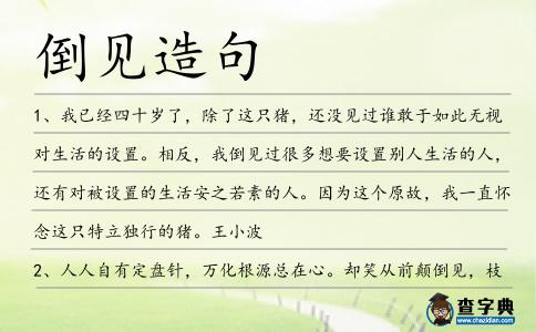 倒見造句