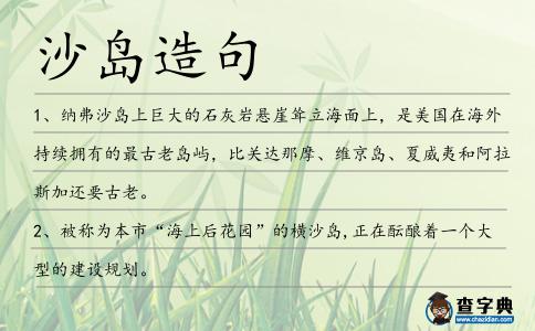 沙島造句