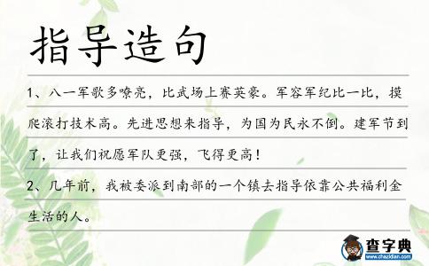 指導(dǎo)造句