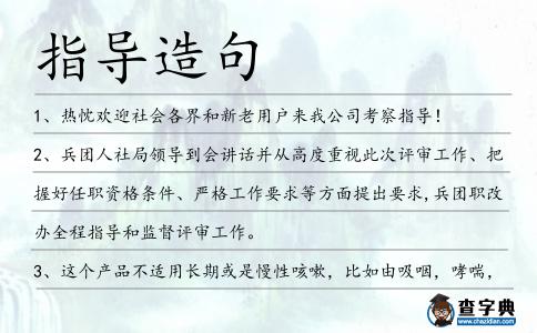 指導(dǎo)造句