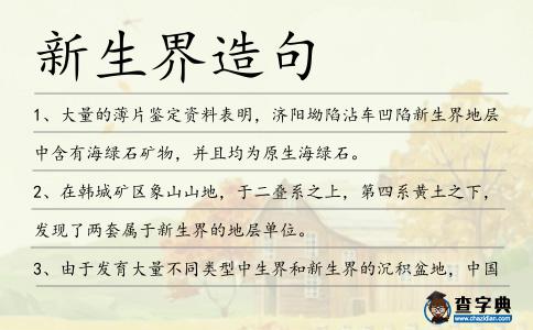 新生界造句