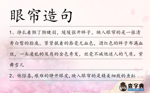 眼簾造句