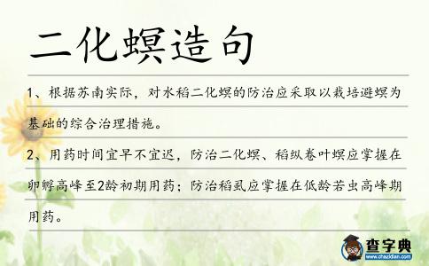 二化螟造句
