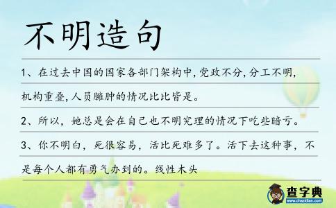 不明造句
