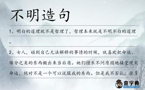 不明造句