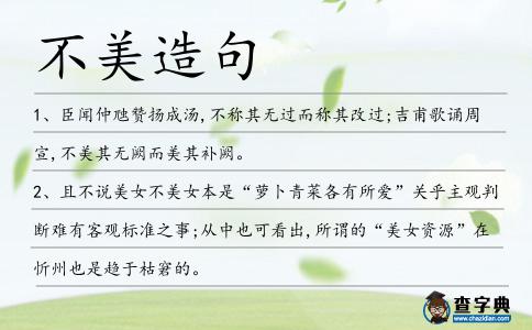 不美造句