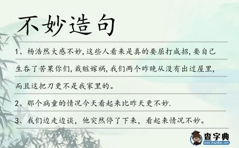 不妙造句