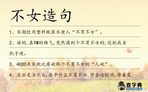 不女造句