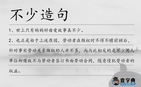 不少造句