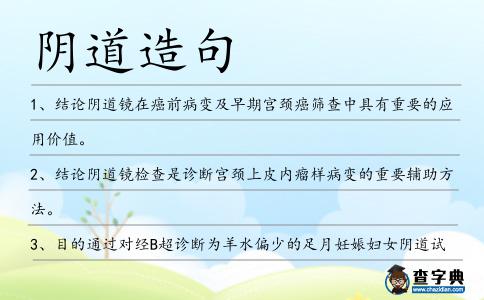陰道造句