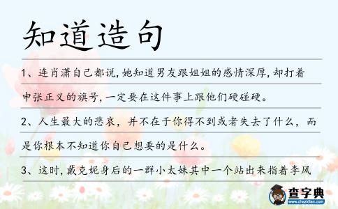 知道造句