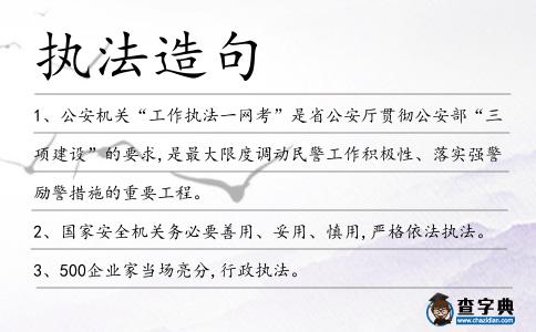 執(zhí)法造句