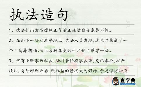執法造句