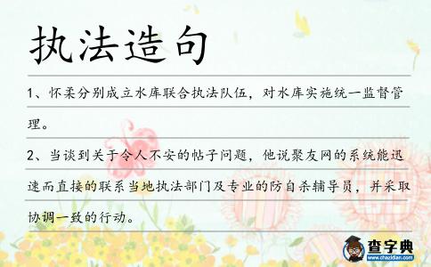 執(zhí)法造句