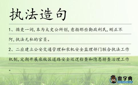 執(zhí)法造句