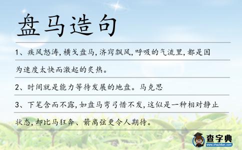 盤馬造句