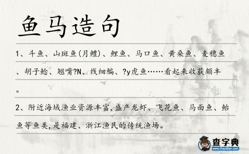 魚馬造句