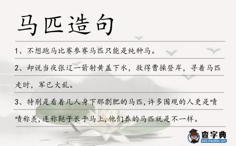 馬匹造句